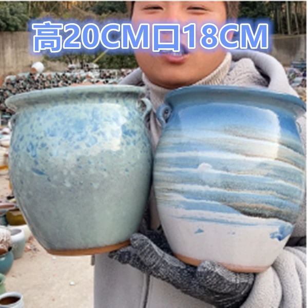 粗陶陶瓷法师老桩多肉绿植植物紫砂简约手工特价花盆直筒有孔