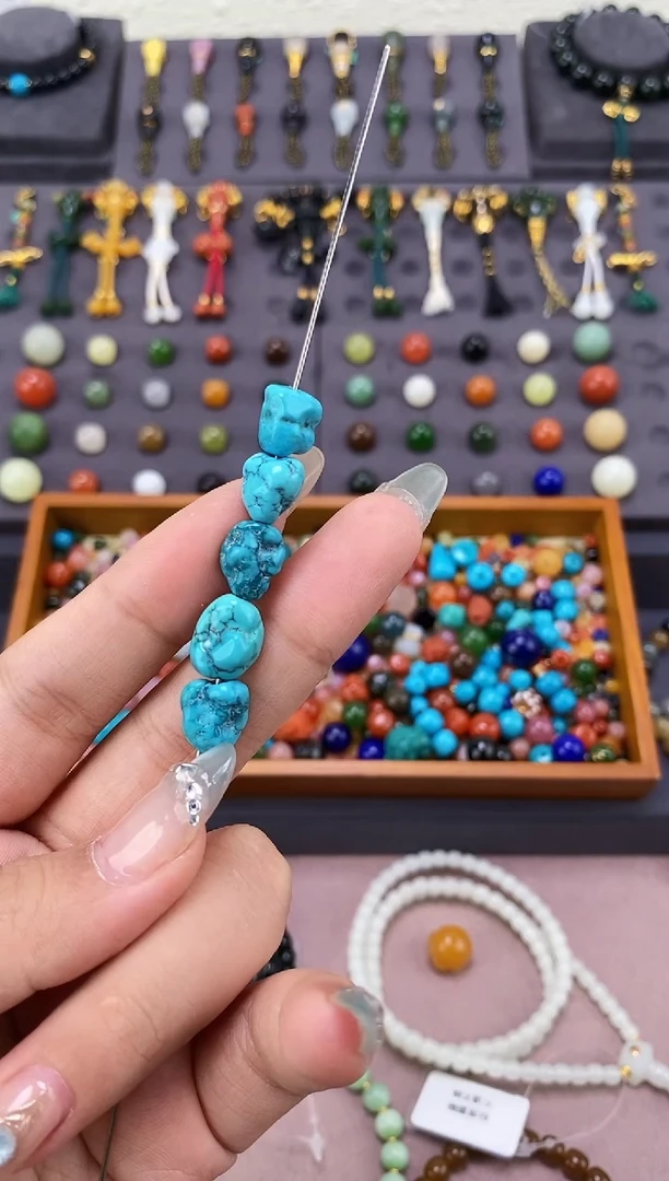 未镶嵌绿松石挂件9mm单珠多样性发货拍一发一