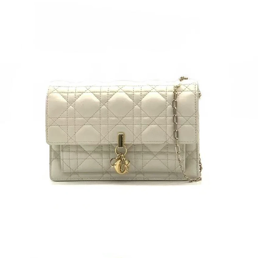 99新 DIOR/迪奥 白色链条包