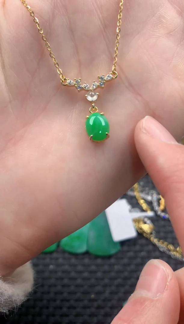 银S925镶嵌戒指翡翠111   9