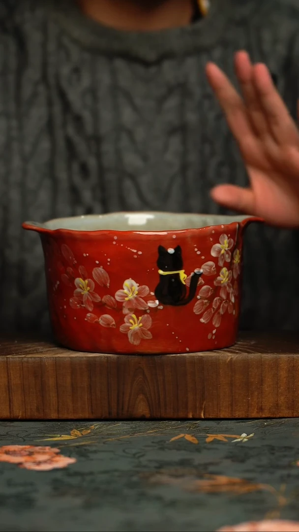 瓷片釉下彩手工手绘同款陶器