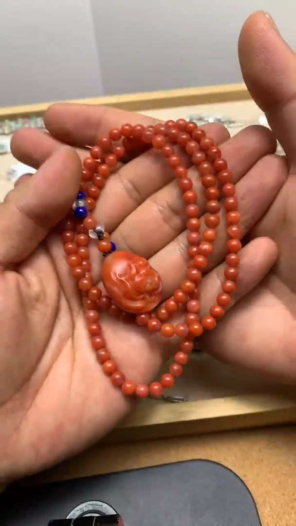 颈饰未镶嵌南红玛瑙J****o毛衣链