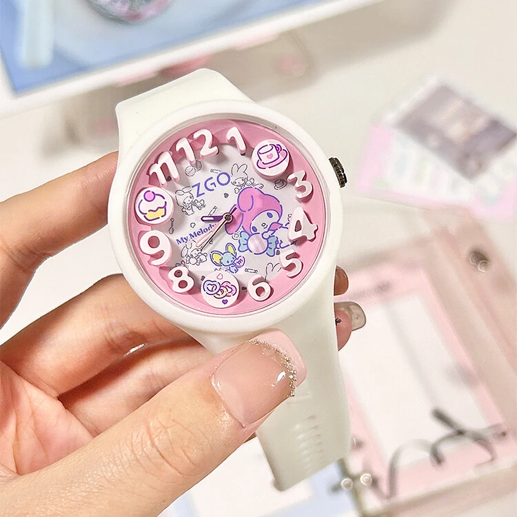 正港三丽鸥美乐蒂联名手表多巴胺电子防水夜光儿童女孩小学生手表