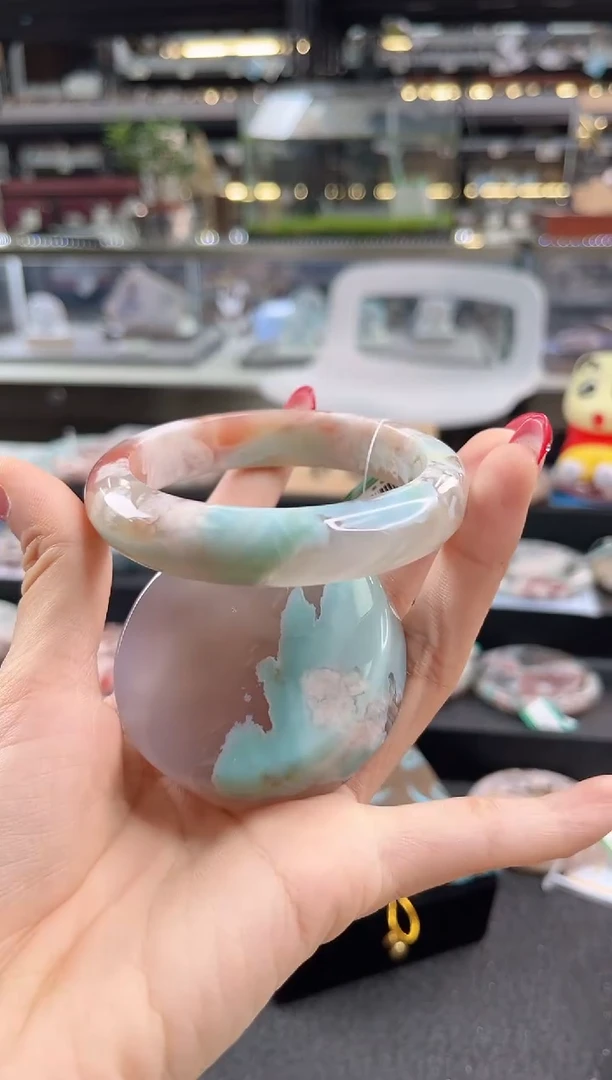 未镶嵌手镯石英质玉57--58圈口（赠品镯心）2s96630