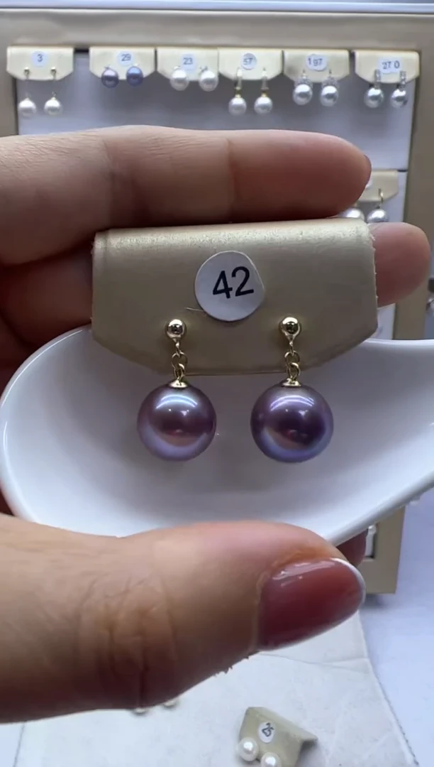 【闪购商品】淡水珍珠耳饰银S925镶嵌42