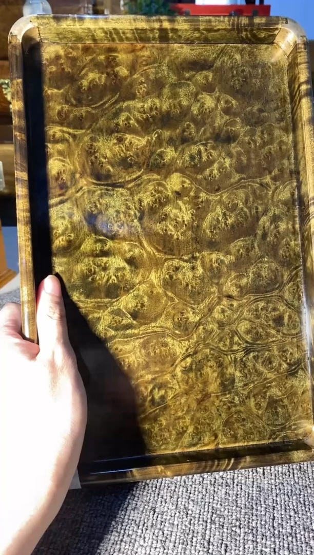 【闪购商品】金丝楠木艺阴沉文承盘F30