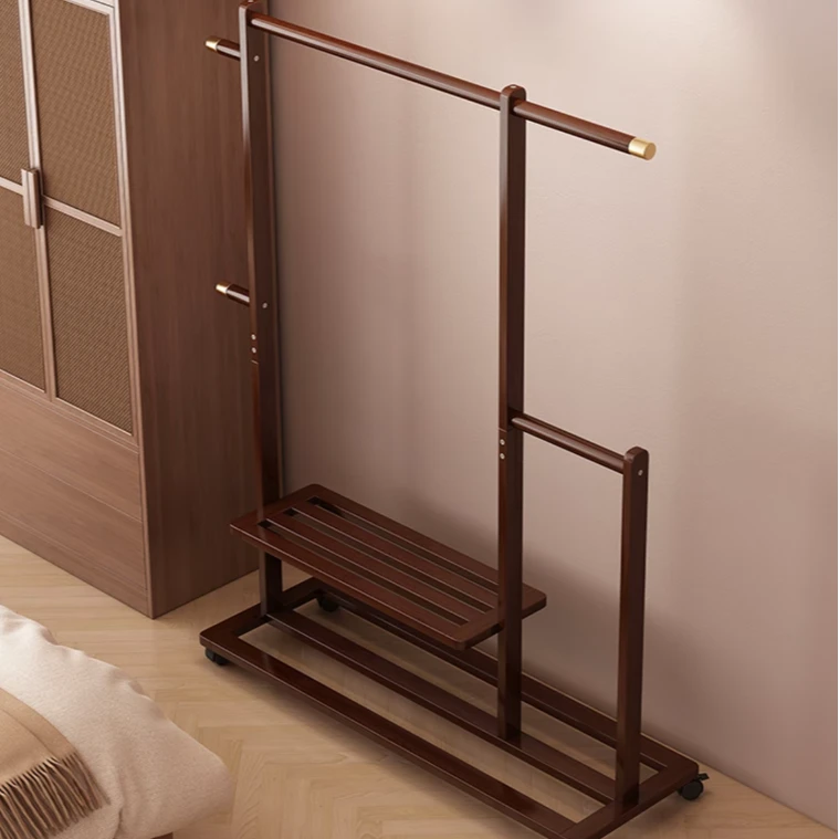 新款落地挂衣架入户挂衣架衣帽架不占空间床边衣服床边晾衣架