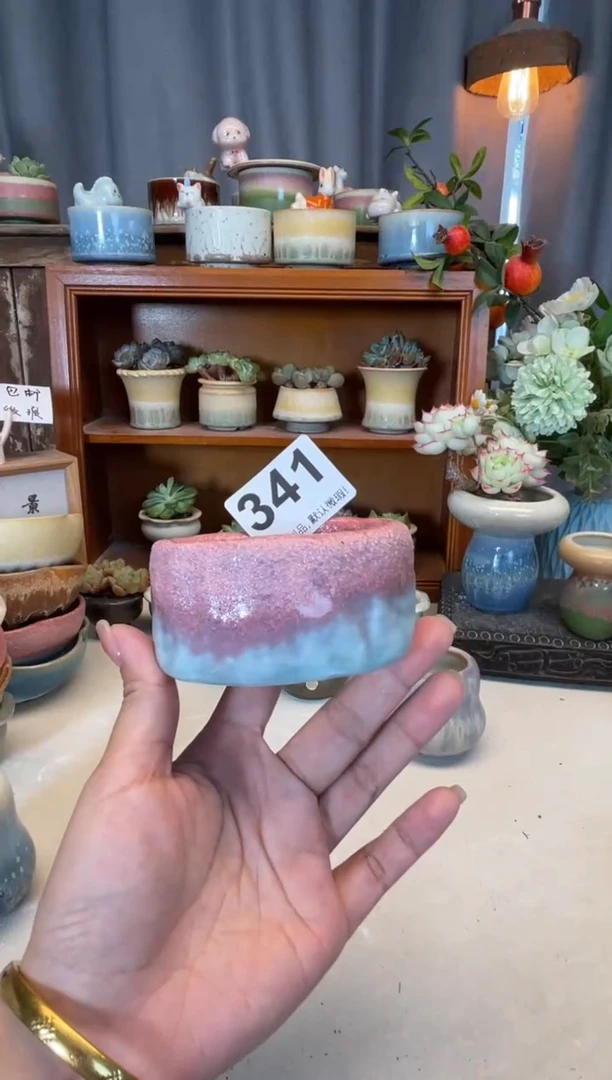 瓷片胖**橘341知木小芳花盆
