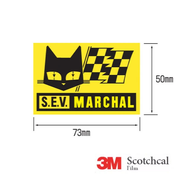 SEV MARCHAL猫灯原装贴纸复古摩托车JDM车贴纸防水车贴CC110黄旗