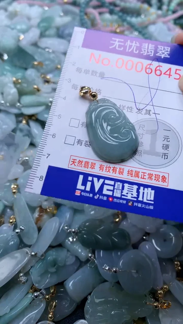 翡翠未镶嵌吊坠(不含链)6645