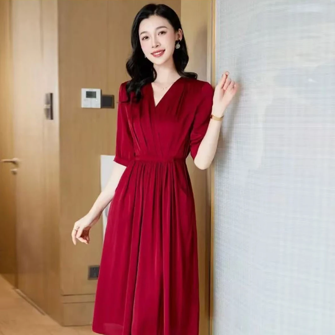 CHEN HENG 太阳  妆林梦长袖高档连衣裙轻奢高级感品牌礼服23055