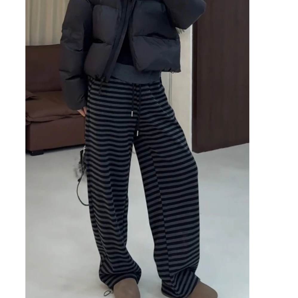 休闲裤女2025年新款秋季运动裤子显瘦卫裤百搭时尚宽松阔腿裤潮流