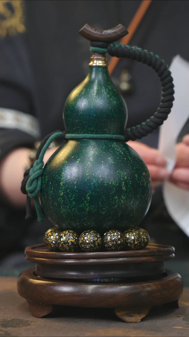 【闪购商品】YD123大漆酒葫芦不包手串及旋转底座