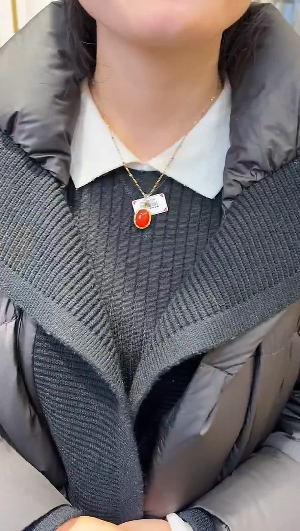 颈饰银S925镶嵌南红玛瑙多样性发一