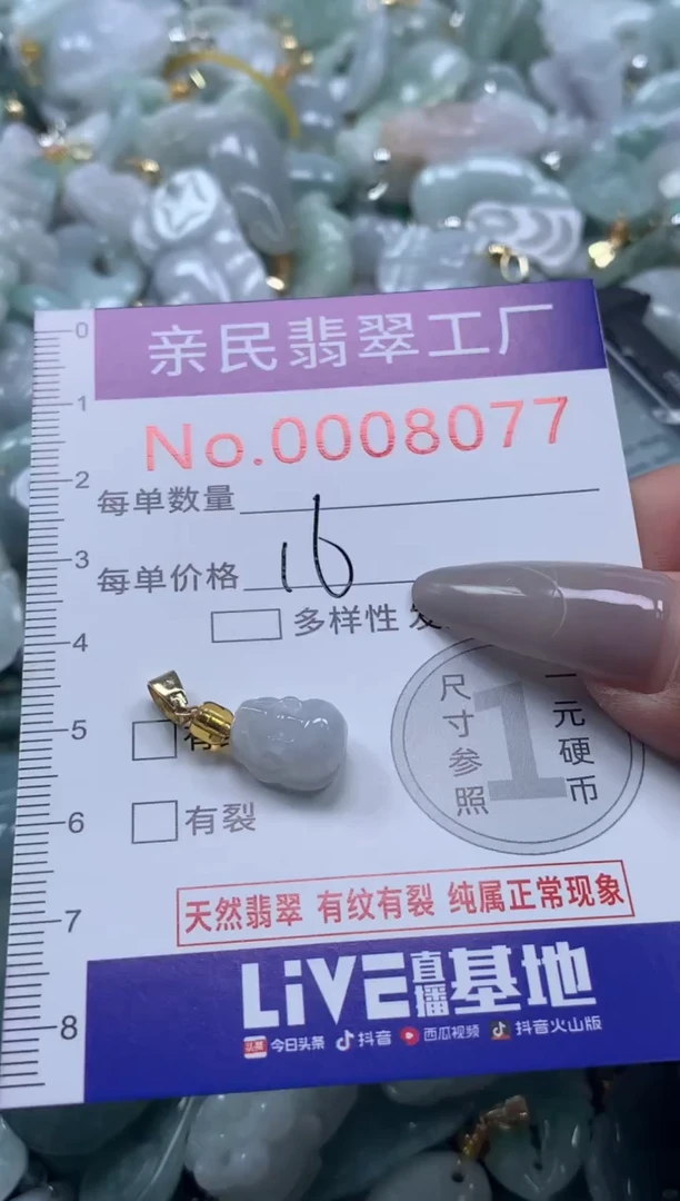 颈饰未镶嵌翡翠8077