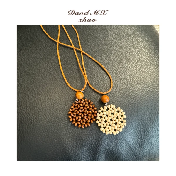非金属棉绳项链 D&MX 小众设计师 蜡绳吊坠项链20250115
