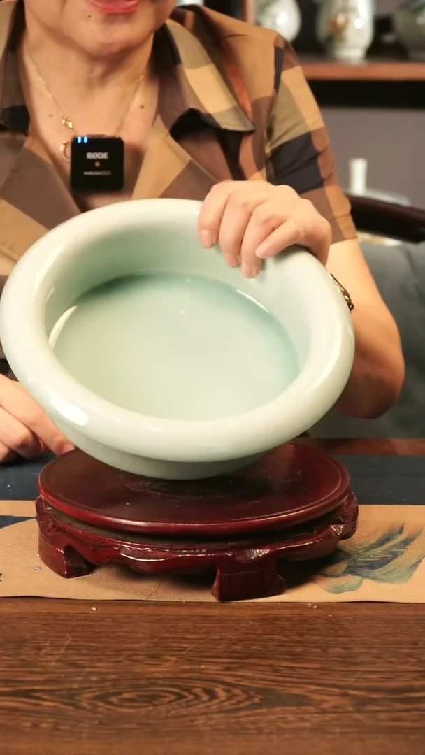 纯手工 粉青 折沿洗B