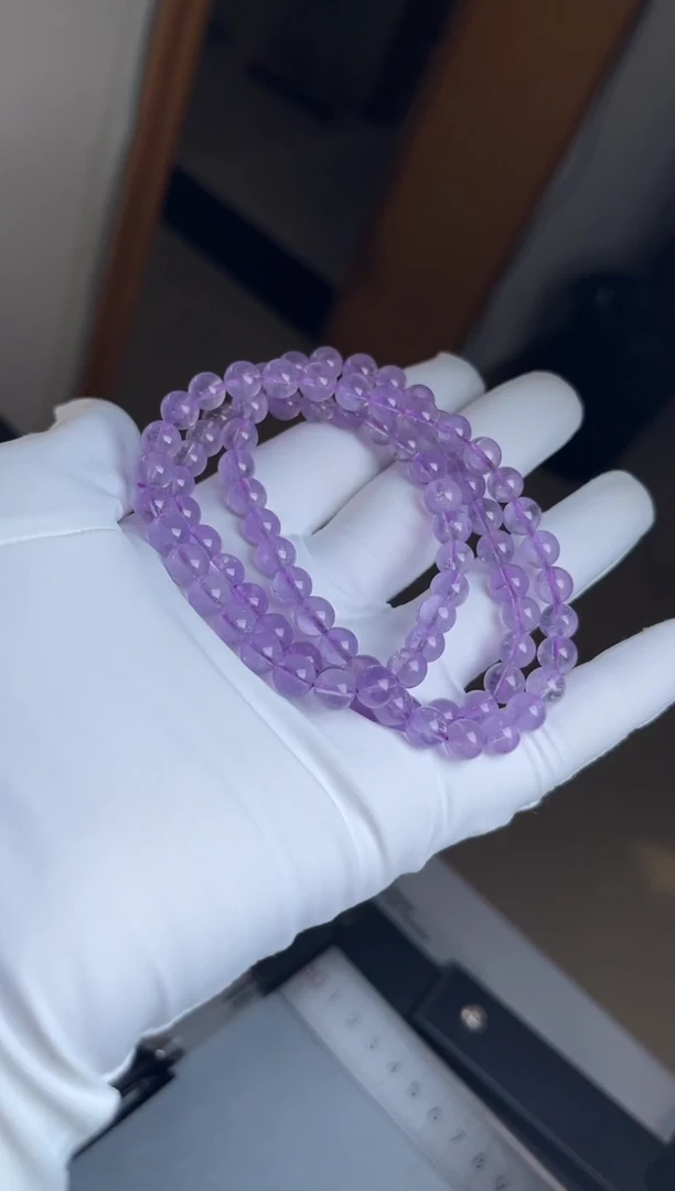 喵**人薰衣草紫水晶多圈手串