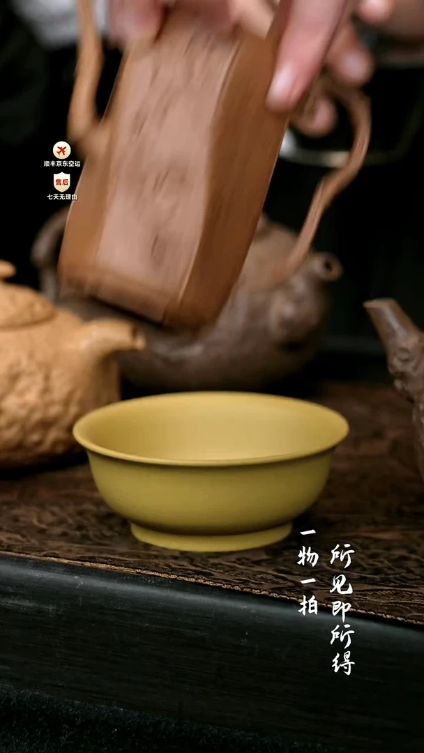 茶壶紫砂游鱼杯 一物见春