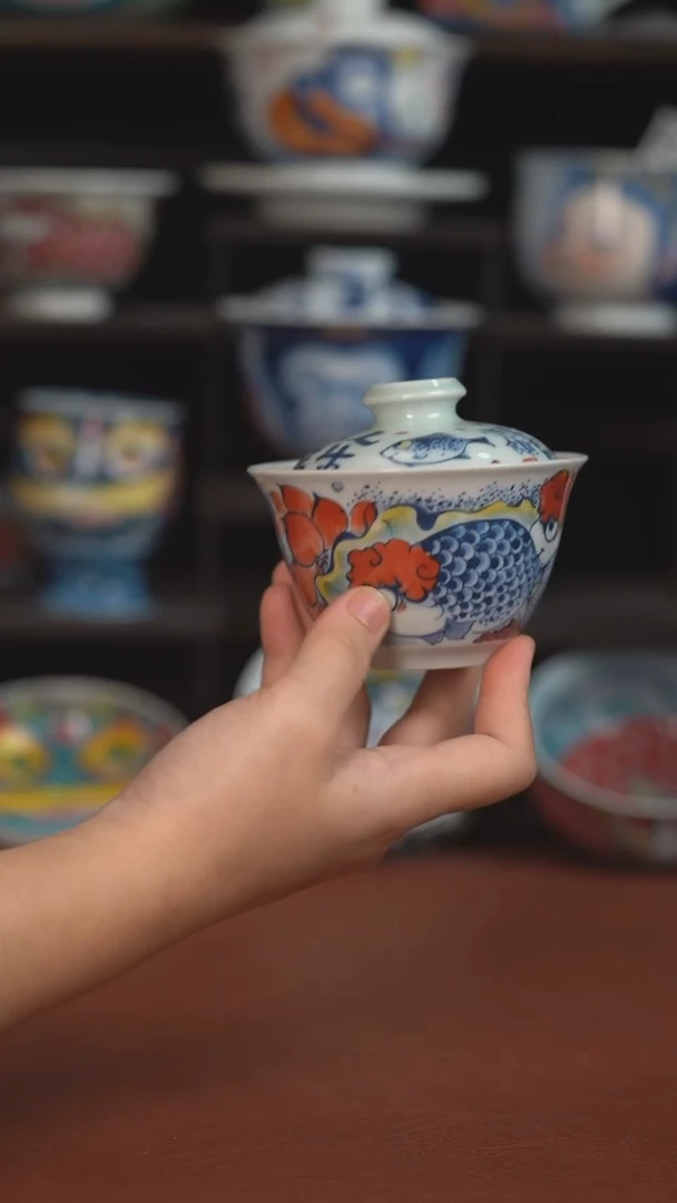 老师作品池鱼二才盖碗（微瑕福利 ）