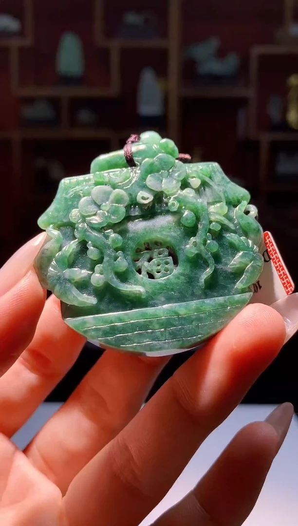 定制翡翠未镶嵌1095hm-毛货挂件40