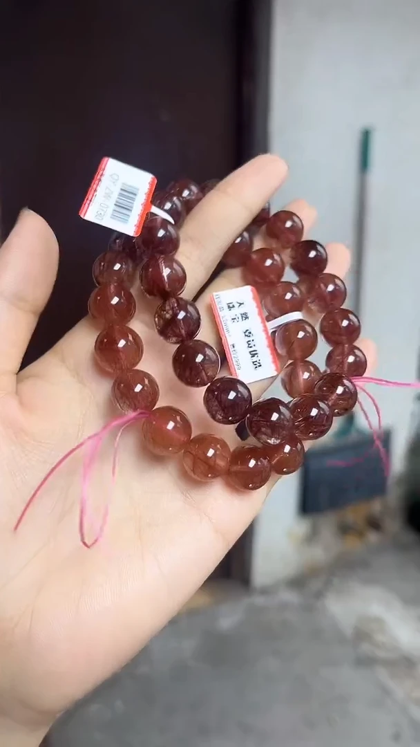 发晶手链未镶嵌天然黑发晶手串多样性发一12mm