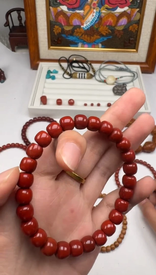 未镶嵌手串南红玛瑙爱***芯手串 南红玛瑙