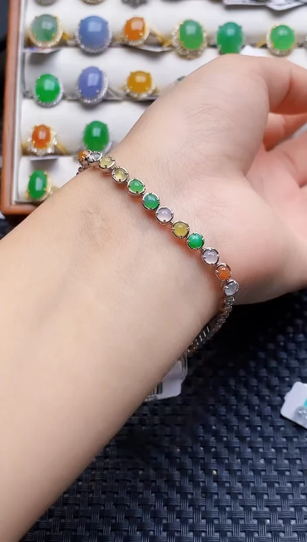 银S925镶嵌戒指翡翠2552