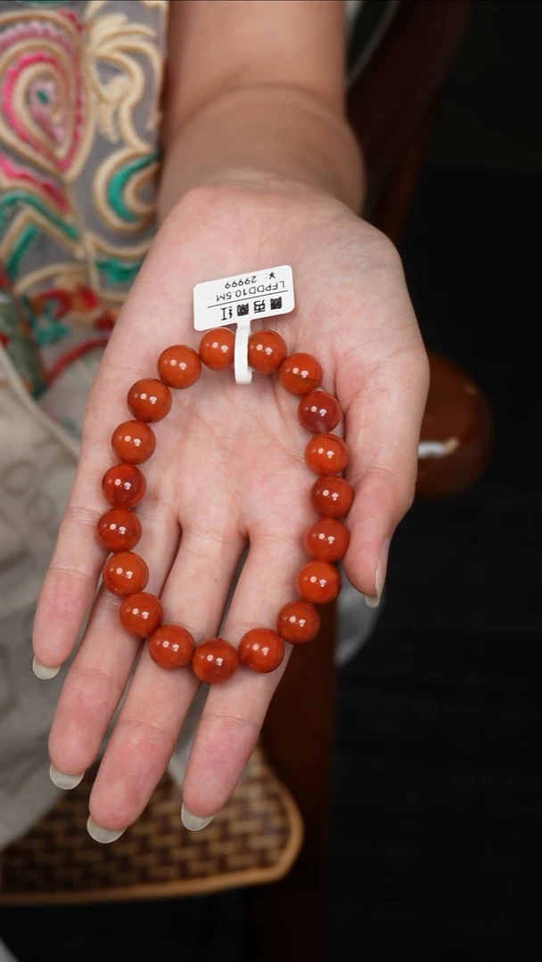 手链未镶嵌南红玛瑙云****艺10.5M双色圆珠单圈