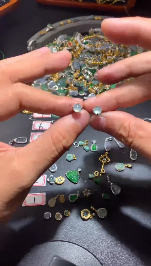 吊坠(不含链)银S925镶嵌翡翠1