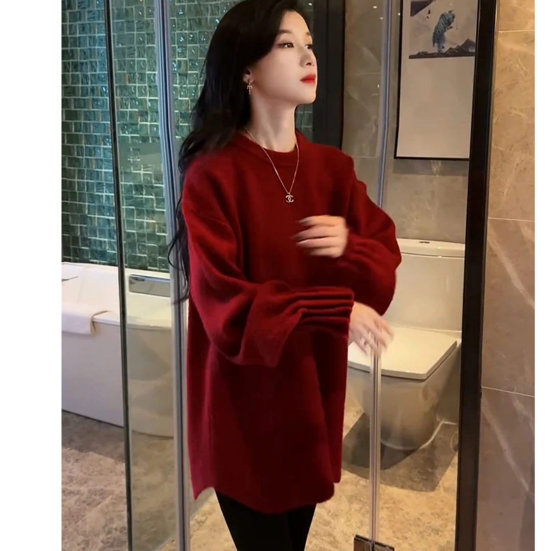 2024冬季慵懒风针织毛衣