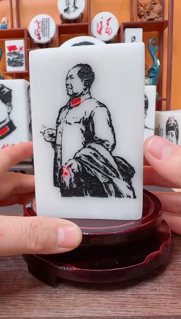 石材4面像7×7×11带底座