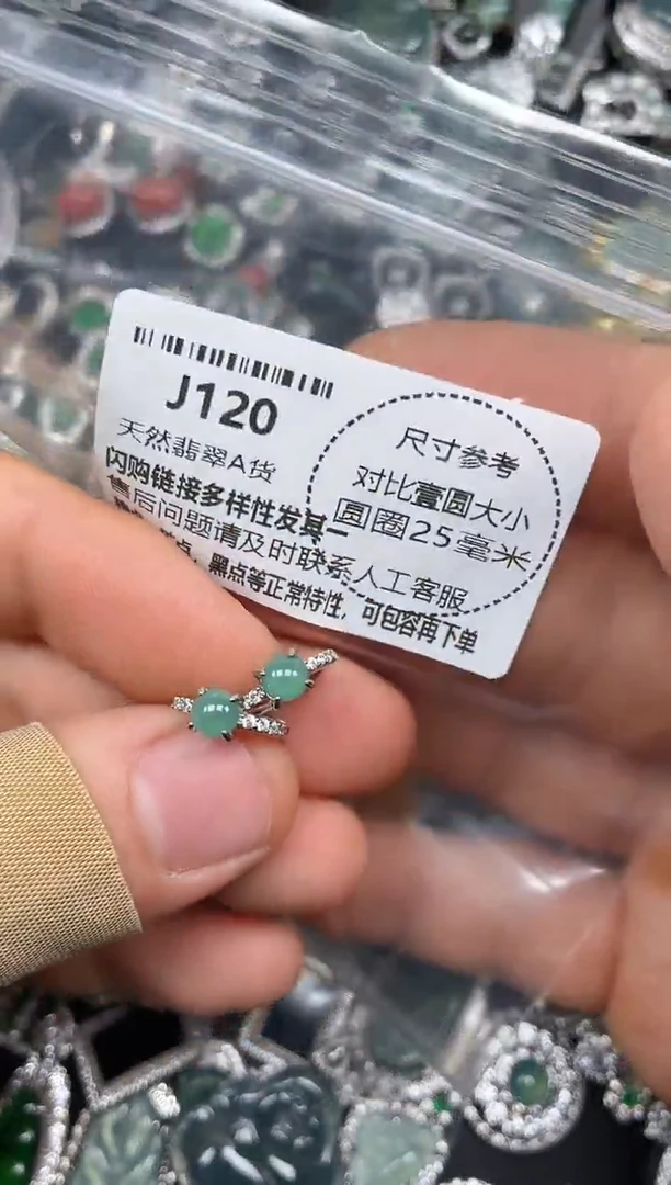 颈饰未镶嵌翡翠J120耳扣