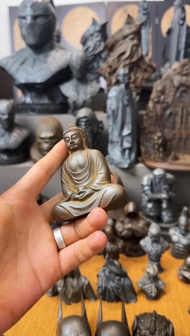 铁那***️实心铁艺摆件~~大日如来（锈色）