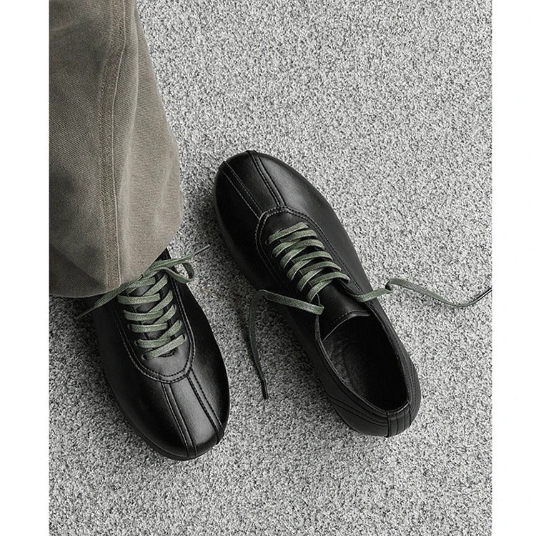 德训鞋黑色通勤英伦风情侣德比鞋休闲百搭懒人休闲皮鞋男平底复古