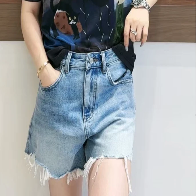 显瘦夏季中腰女装美式短裤裤子休闲街头风清凉感薄款