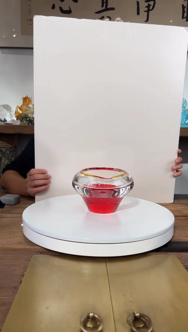 【闪购商品】摆件AJ01033茶金配红烟灰缸