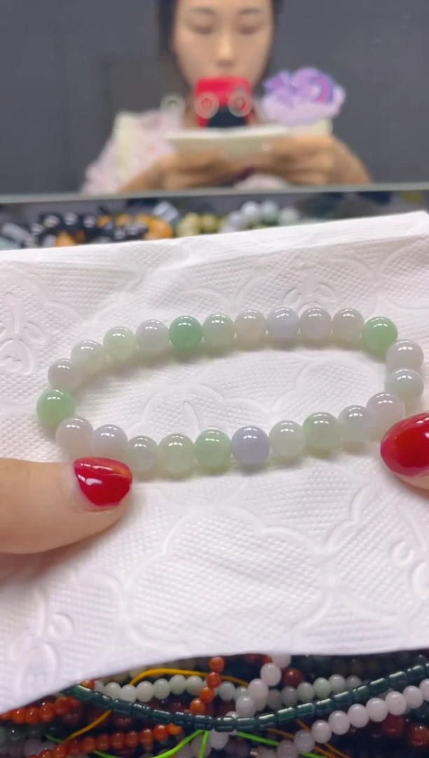 颈饰未镶嵌翡翠8MM/X/翡翠A货，一件也是批发价