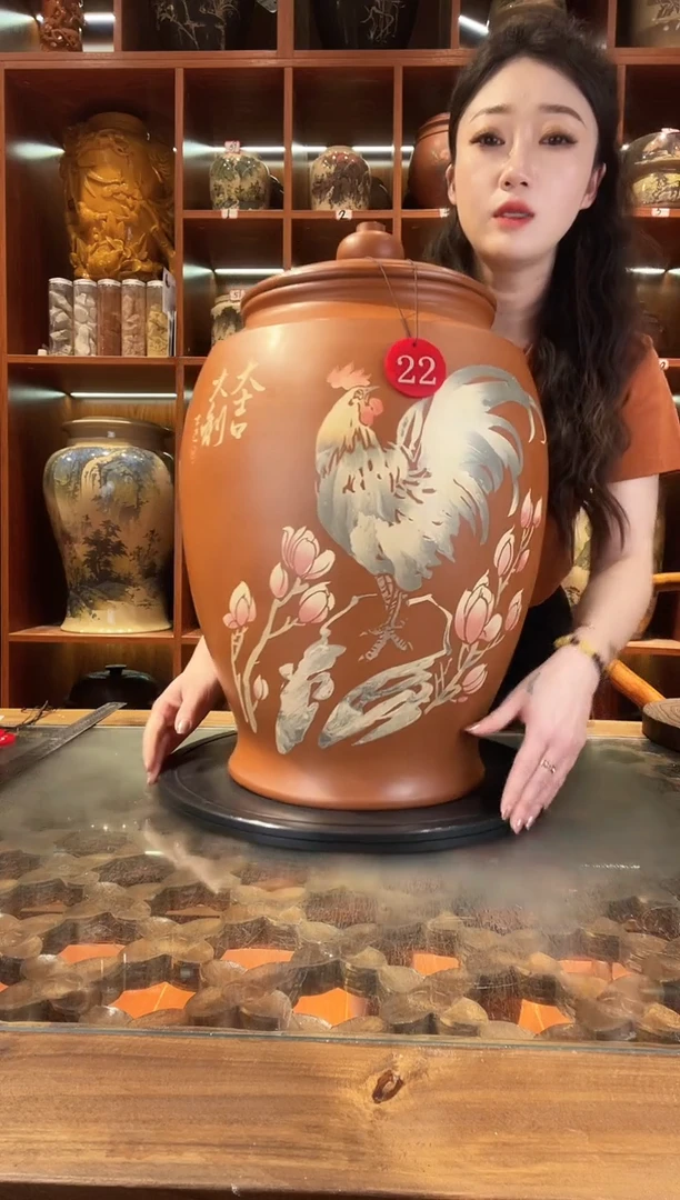罐云南建水紫陶大号复烧缸@22