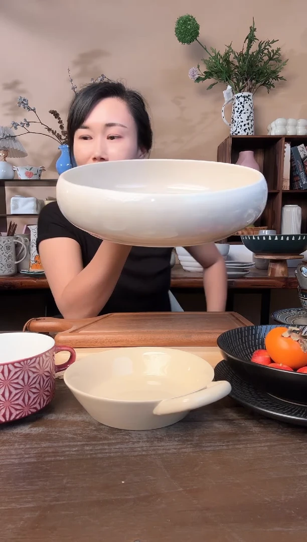 11英寸窑变钵钵大汤碗微瑕