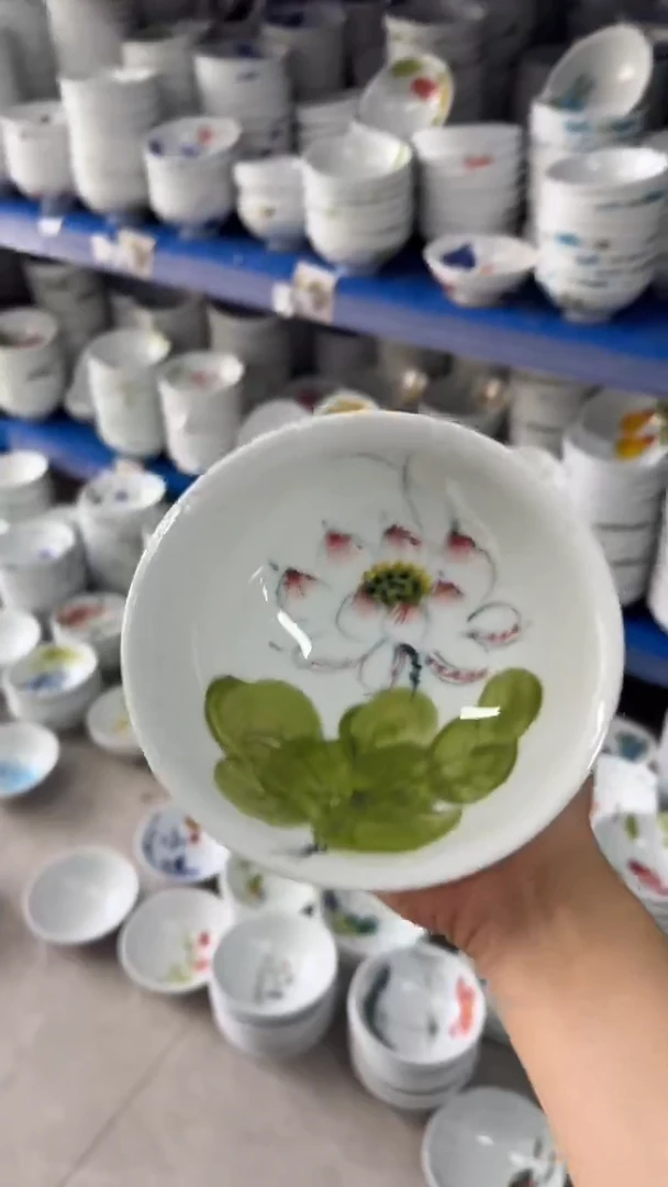 瓷片景德镇高温釉中彩-壮壮碗34