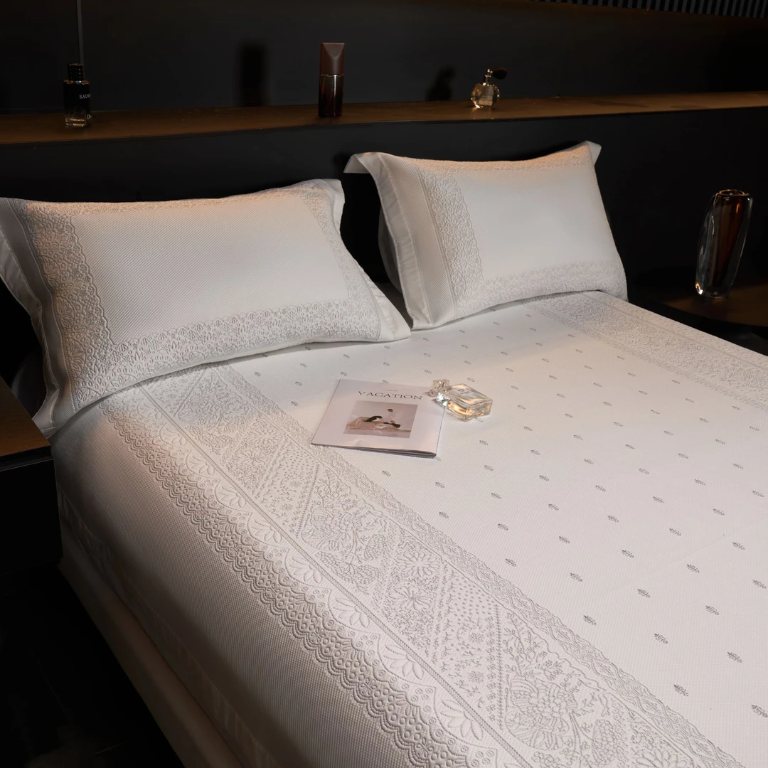 （七七八八专属）OETKER瑞士冰凝雪花凉席三件套床上用品可机洗软席