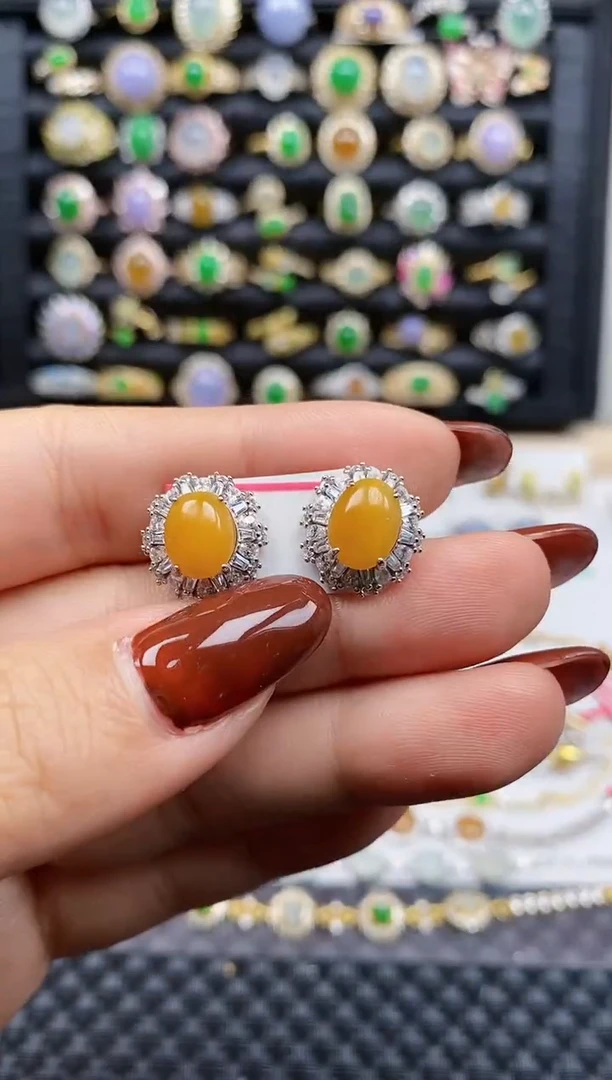 银S925镶嵌戒指翡翠472