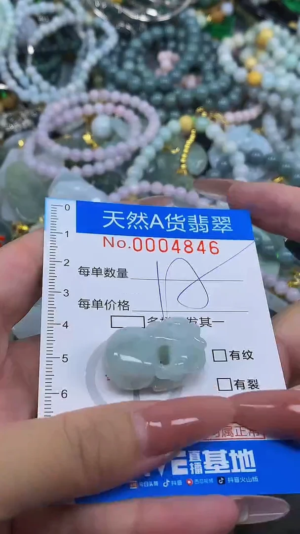 颈饰未镶嵌翡翠净货挂件-4846