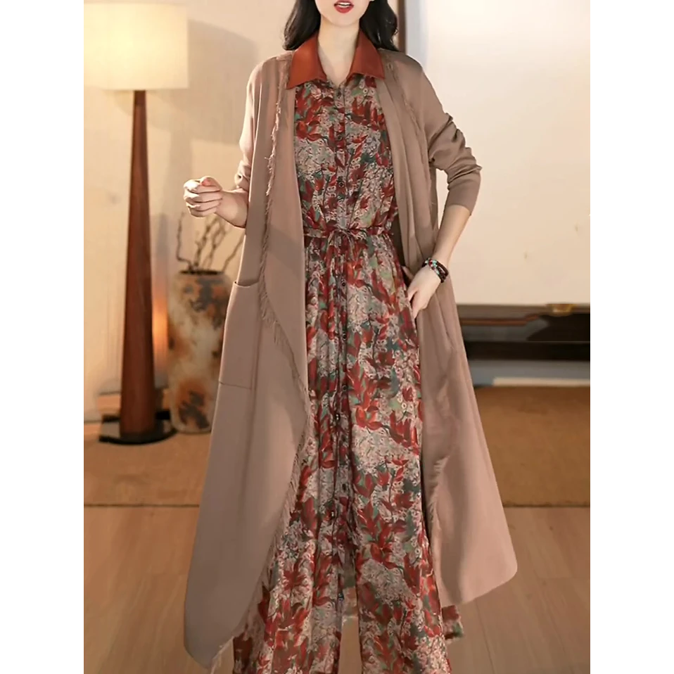 高档时尚针织开衫外套女2025秋冬新款轻奢气质休闲百搭毛衣外套