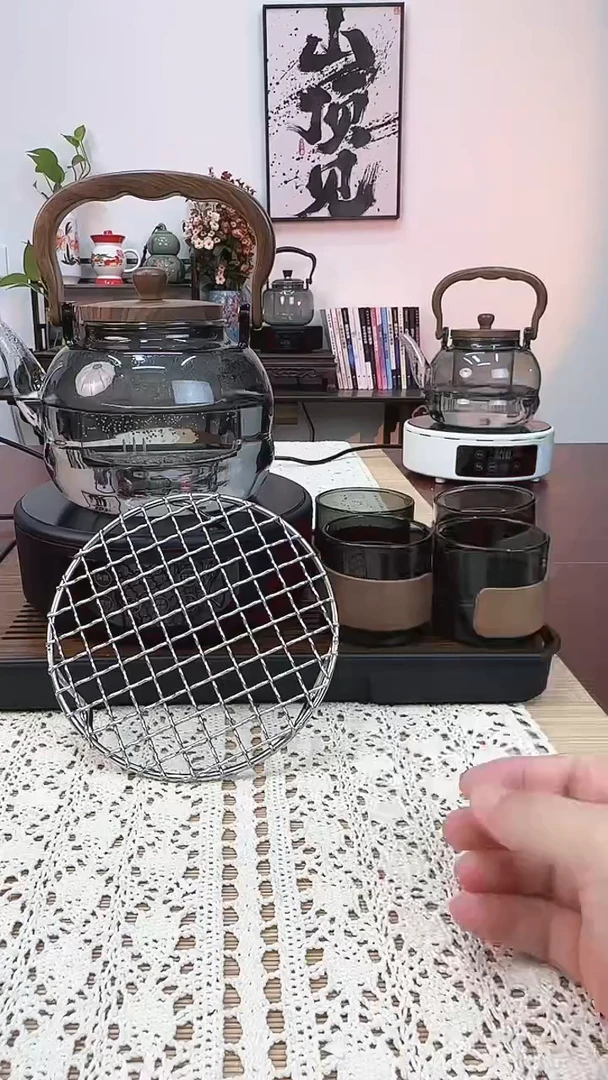 横硕炉子黑色加1200大壶加4只杯子加烤网