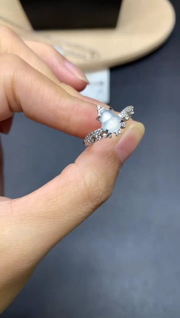 翡翠戒指银S925镶嵌葫芦【多样性发其一】