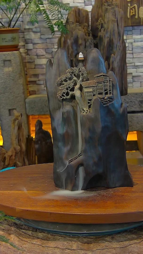 木金丝楠阴沉木山水摆件