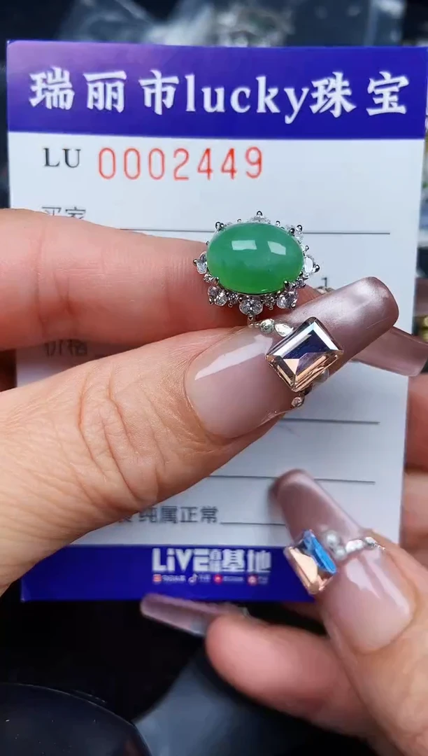 翡翠银S925镶嵌颈饰2449