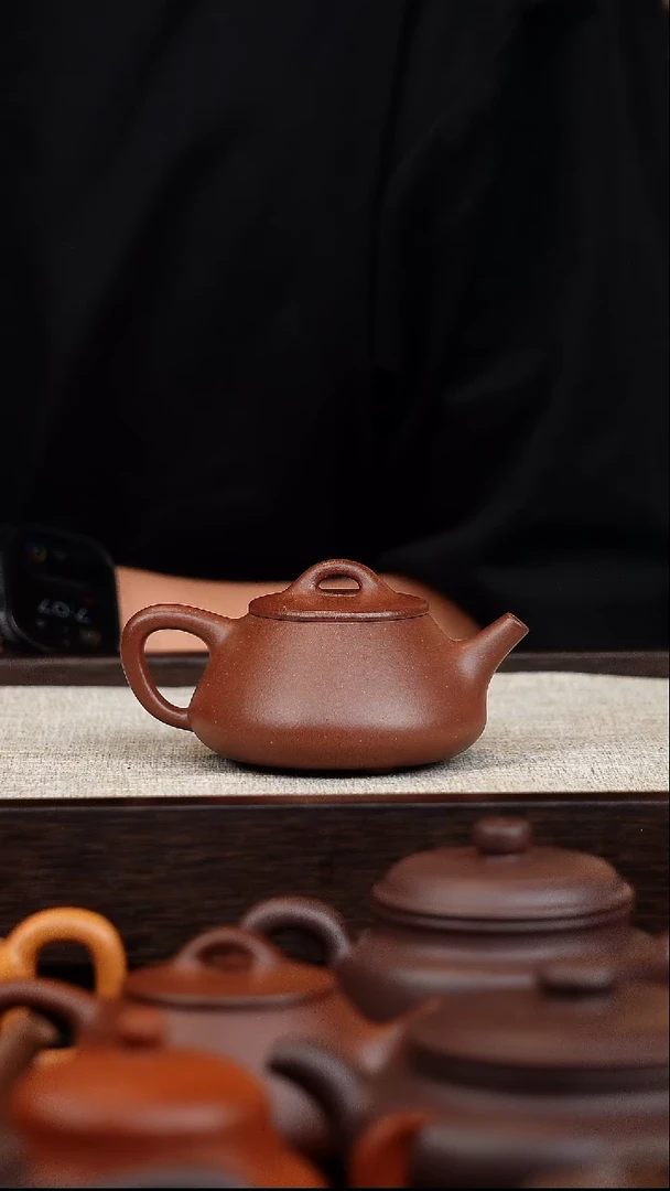 茶壶紫砂微瑕平盖封釉120cc老紫泥